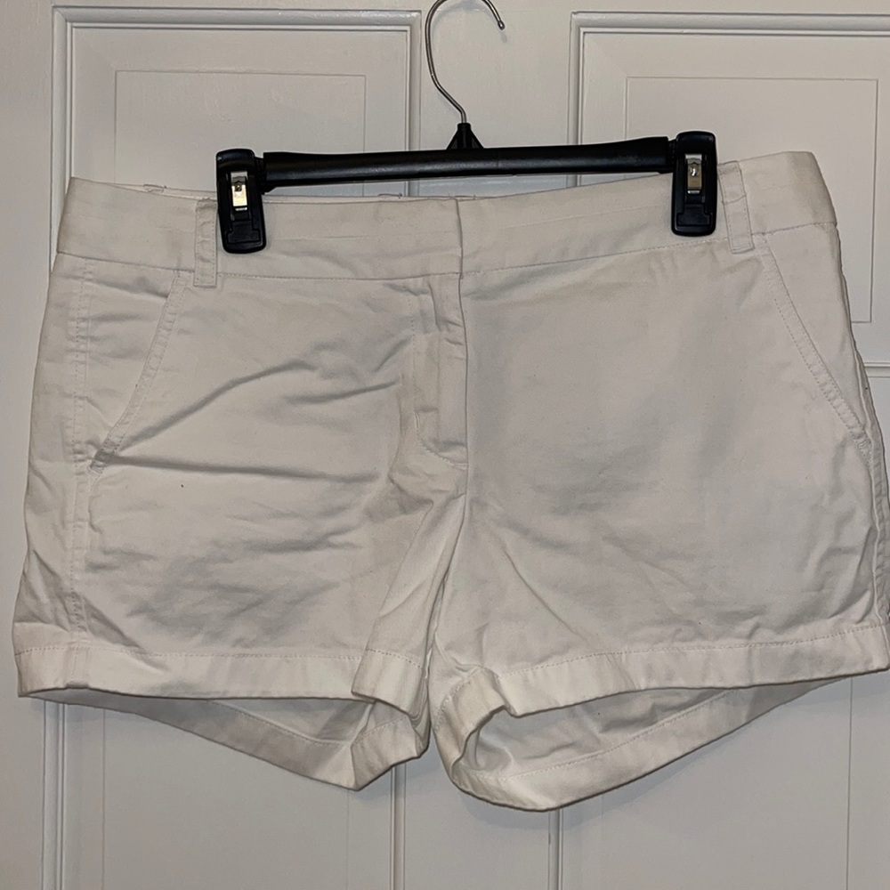 J. Crew White Chino Shorts